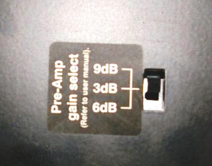 Brytar på undersida, stiller mellom tre ulike forsterkningsgrader